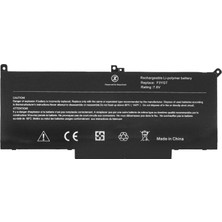 Retro Dell Latitude 7380 Model P28S, P28S001 Uyumlu Batarya Pil - 4 Cel