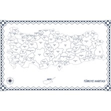 Zero Land Statik Kağıt Renksiz Türkiye Haritası 56  cm   x  100  cm  11