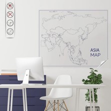 Zero Land Statik Kağıt Renksiz Dilsiz Asya Haritası 73  cm   x  90  cm  11