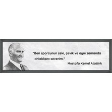 Zero Land Statik Tutunma Özellikli Tablo - Poster Atatürk (Model- 18) 30  cm   x  100  cm  11