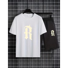 Punıx Kıds Özel Üretim R Baskılı Yeni  Stil  Erkek  Çocuk T-Shırt  Şort Takım