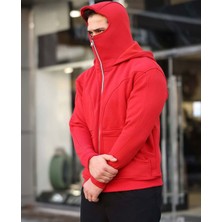 Yeni Sezon Unisex Ninja Ceket - Kapüşonlu, Maske Detaylı, Spor Ceket