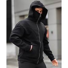 Yeni Sezon Unisex Ninja Ceket - Kapüşonlu, Maske Detaylı, Spor Ceket