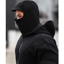 Yeni Sezon Unisex Ninja Ceket - Kapüşonlu, Maske Detaylı, Spor Ceket