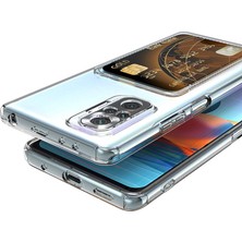 Zipax Xiaomi Redmi Note 10 Pro Kılıf Kartlıklı Şeffaf Silikon Zr-Setra