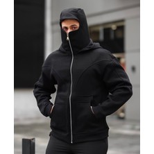 Yeni Sezon Unisex Ninja Ceket - Kapüşonlu, Maske Detaylı, Spor Ceket