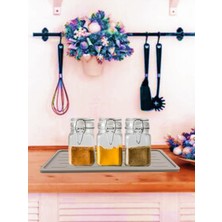 Silikon Yağdanlık Altlığı - Yağ Standı - Sabunluk Altlığı - Çok Amaçlı Organizer - Tezgah Sunum Düzenleyici 27X11 cm
