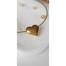Joc Kalp Choker Çelik Kolye