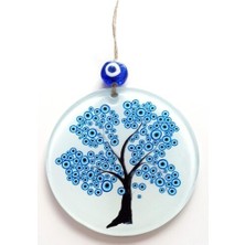 Ett Nazar Ağacı Füzyon Cam Nazar Boncuklu Duvar Dekoru