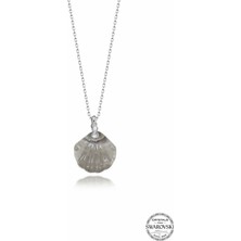 Kutaydan Swr Crystal 16 mm Deniz Kabuğu Kadın Gümüş Kolye