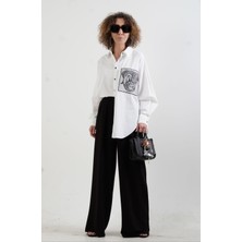 Zelish My Sister Siyah Modal Palazzo Pantolon