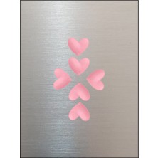 Cozley Magnet - Buzdolabı Magneti - Buzdolabı Süsü - 6’lı Kalpli Magnet - Sevgililer Günü si