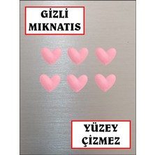 Cozley Magnet - Buzdolabı Magneti - Buzdolabı Süsü - 6’lı Kalpli Magnet - Sevgililer Günü si