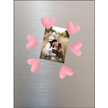 Cozley Magnet - Buzdolabı Magneti - Buzdolabı Süsü - 6’lı Kalpli Magnet - Sevgililer Günü si