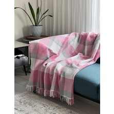 Pink & Blue Home Skoç Battaniye | Koltuk Şalı | Yatak Örtüsü