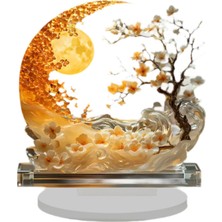 Sunnimix 2d Moon Dekorasyon Su Geçirmez Sanat Zanaat Yaratıcı Koleksiyon Merkez Parçası (Yurt Dışından)