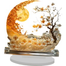 Sunnimix 2d Moon Dekorasyon Su Geçirmez Sanat Zanaat Yaratıcı Koleksiyon Merkez Parçası (Yurt Dışından)