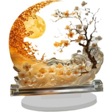 Sunnimix 2d Moon Dekorasyon Su Geçirmez Sanat Zanaat Yaratıcı Koleksiyon Merkez Parçası (Yurt Dışından)