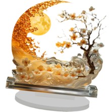 Sunnimix 2d Moon Dekorasyon Su Geçirmez Sanat Zanaat Yaratıcı Koleksiyon Merkez Parçası (Yurt Dışından)