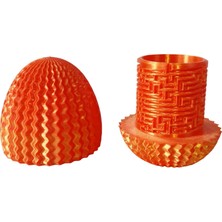 Tashow 3D Labirent Yumurta Oyuncak Parti Favorileri Goodie Çanta Dolguları Kırmızı Altın (Yurt Dışından)