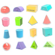 Eleanos Anaokulu Ilköğretim Çocukları Için Matematik Manipülatifleri 16X Geometrik Katı (Yurt Dışından)