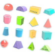 Eleanos Anaokulu Ilköğretim Çocukları Için Matematik Manipülatifleri 16X Geometrik Katı (Yurt Dışından)