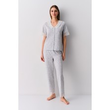 Suwen Gloria Gömlek Yaka Pijama Takımı