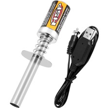 Hbemirror Rc Nitro 1.2 V 1800 Mah Şarj Edilebilir Kızdırma Bujisi Marş Ateşleyici Dc USB Şarj Aleti Gaz Nitro Motor Gücü 1/10 1/8 Rc Araba (Yurt Dışından)