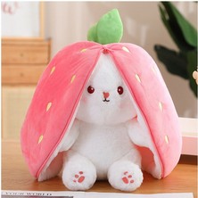 Beautifyy Sevimli Dönüşüm Tavşan Küçük Meyve Peluş Oyuncak Toy Tavşan Yastığı Havuç Çilek Tavşan Bebek Doll (Yurt Dışından)