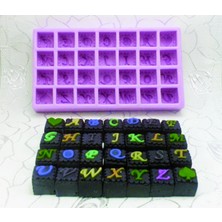 Morlalem Alfabe Harf Seti Bisküvi Şekilli Silikon Kalıp K-015