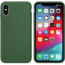Piyasa Sepeti Apple iPhone X İçi Kadife Silikon Kılıf Yeşil