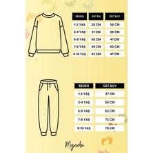 Myada Unisex Oyuncu Hayvanlar Baskılı Alt Üst Çocuk Takım 23333