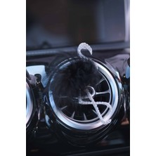 Tasarım Arabam Flamingo Koku Gümüş Taş & Siyah Tüy Sağ Yön