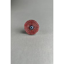 Tasarım Arabam Nazar Klima Kokusu Kırmızı Taş & Nazar Boncuğu