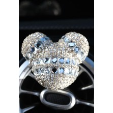 Tasarım Arabam Panda Koku Gümüş Taş & Çift Gümüş Baget Taş