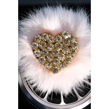 Tasarım Arabam Kalp Gold Klima Kokusu Tavşan Tüyü Renk Seçenekleri