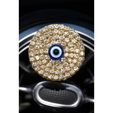 Tasarım Arabam Nazar Klima Kokusu Gold Taş & Nazar Boncuğu