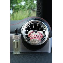 Tasarım Arabam Panda Koku Gümüş Çift Baget Fuşya & Yedek Koku Şişesi