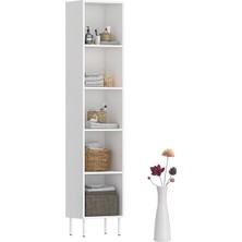 Dekorex BNY111BEYAZ Boy Kapaklı Yüksek Banyo Dolabı