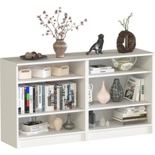 Dekorex KNS-204-Beyaz 4 Kapaklı Konsol