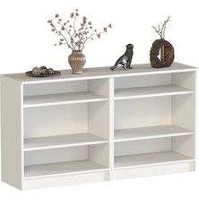 Dekorex KNS-204-Beyaz 4 Kapaklı Konsol