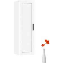 BNY116-BEYAZ -Boy Kapaklı Yüksek Banyo Dolabı