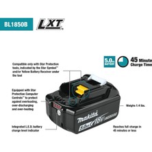 Makita BL1850B 18 Volt 5.0 Ah Sürgülü Güç Göstergeli Yedek Akü