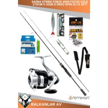 Daiwa Strike Force 4000 Focus Gold 270CM 5-35GR 8 Örgü Spin Olta Seti