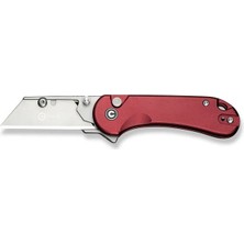 Civivi Elementum Utility Thumb Stud & Button Lock Knife Burgundy Aluminum Handle Çakı