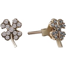 İzgi Kuyumculuk Taşlı Yonca Küpe