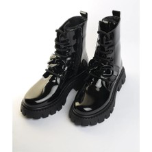 Moda Lime Unisex Sıcak Tutan Astarlı Chunky Kaymaz ve Rahat Taban Çocuk Kışlık Bot Kışlık Çocuk Bot