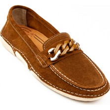 Voyager 187 Taba Süet Deri Kadın Babet