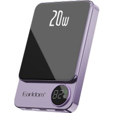 Earldom PD23 5.000 Mah 20W Kablosuz Şarjlı Pd Hızlı Şarj Mini Powerbank