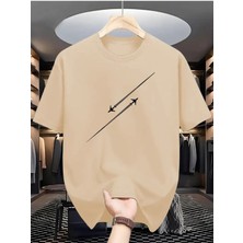Woodroffe Erkek Uçak Grafiklı T-Shirt Yeni Sezon Oversize Salaş